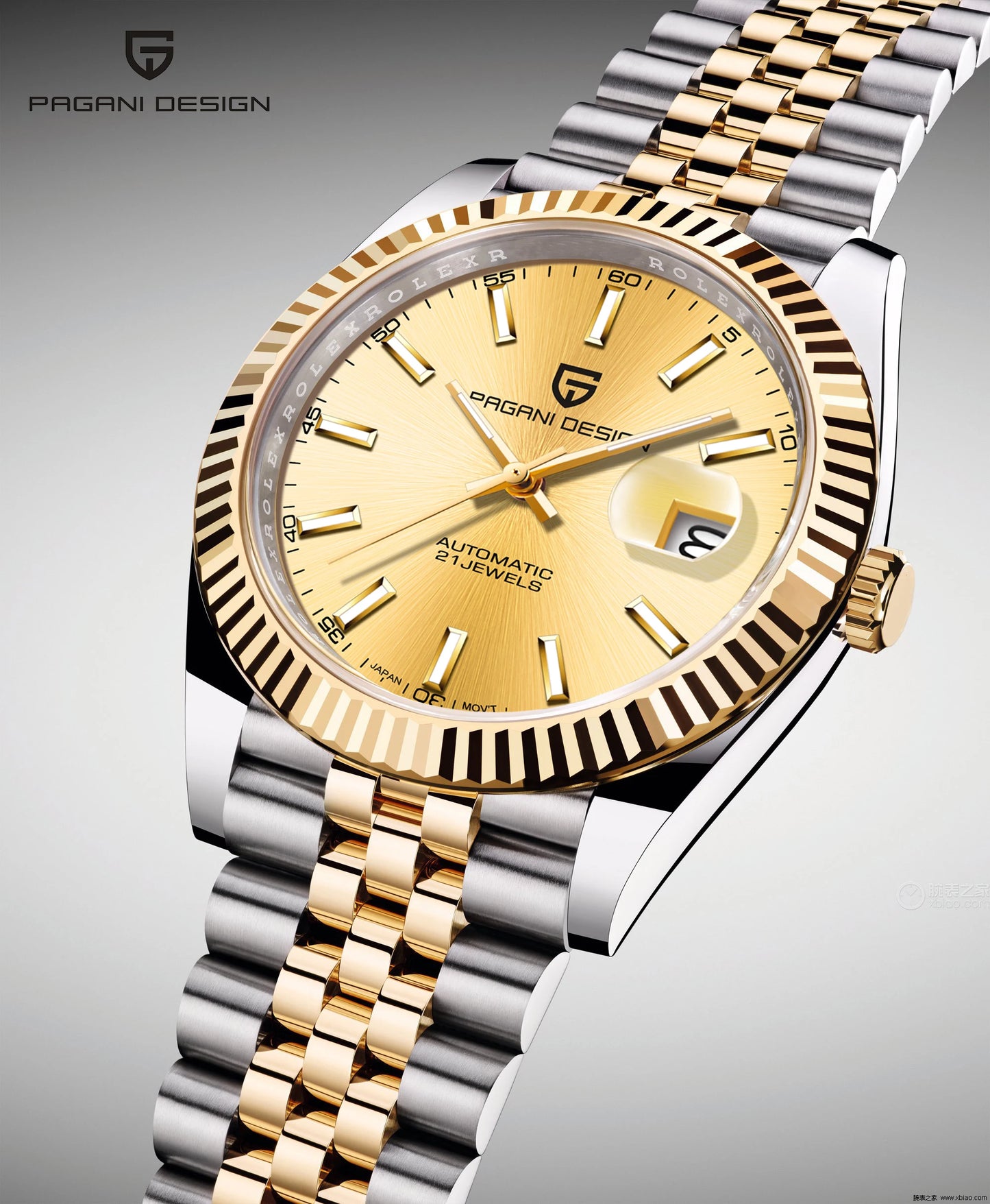 PAGANI DESIGN Man Mechanical Watch Top Brand Luxury Automatic Watch Stainless Steel 100m Waterproof Watch Men Clock Reloj Hombre