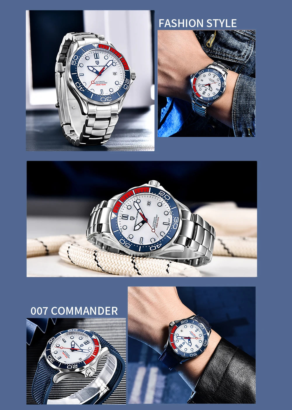 2025 New PAGANI DESIGN 007 Mechancial Wristwatc men Luxury Automatic watch for men NH35A Sapphire crystal Dive Clock man