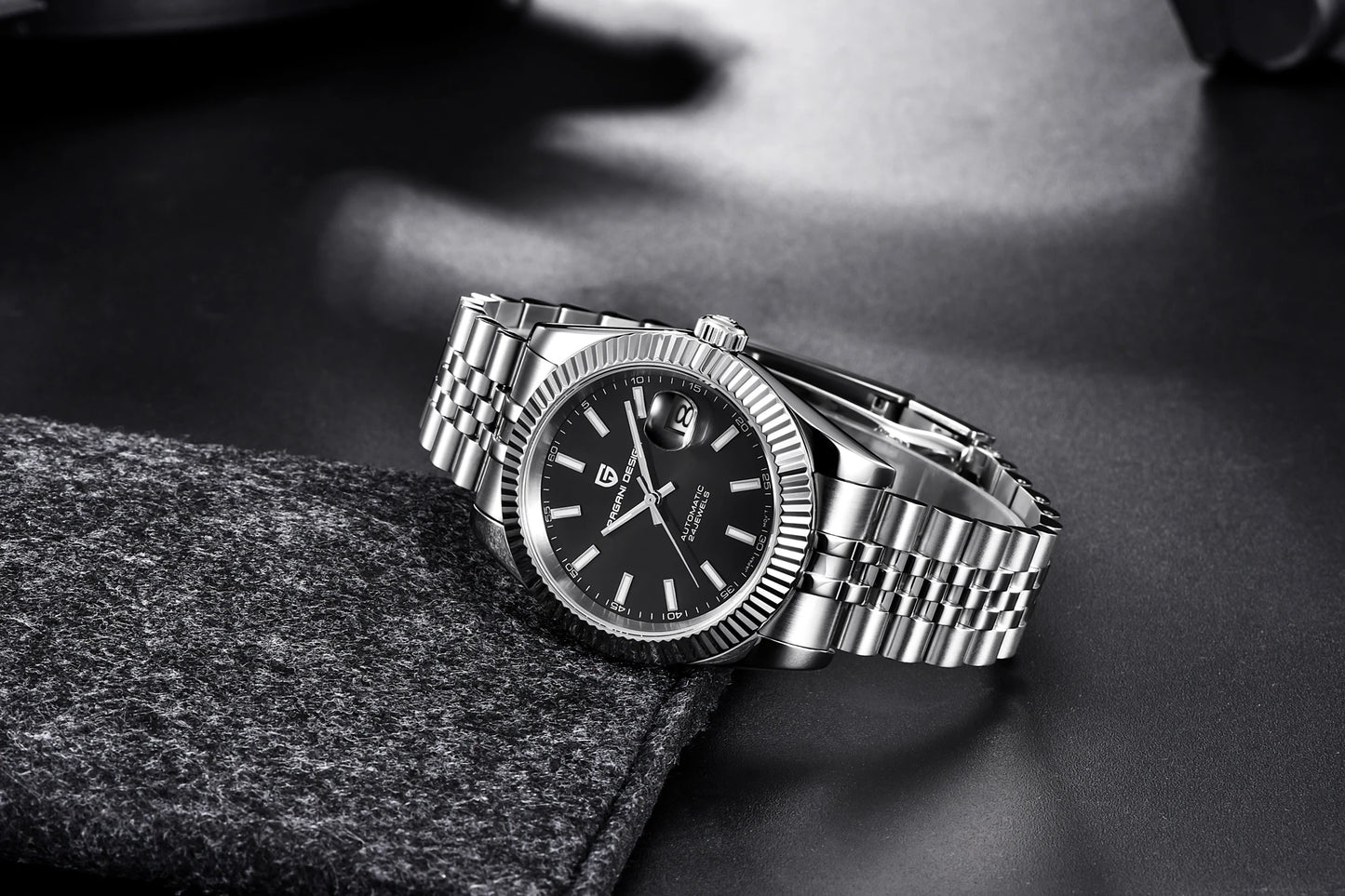 PAGANI DESIGN Man Mechanical Watch Top Brand Luxury Automatic Watch Stainless Steel 100m Waterproof Watch Men Clock Reloj Hombre