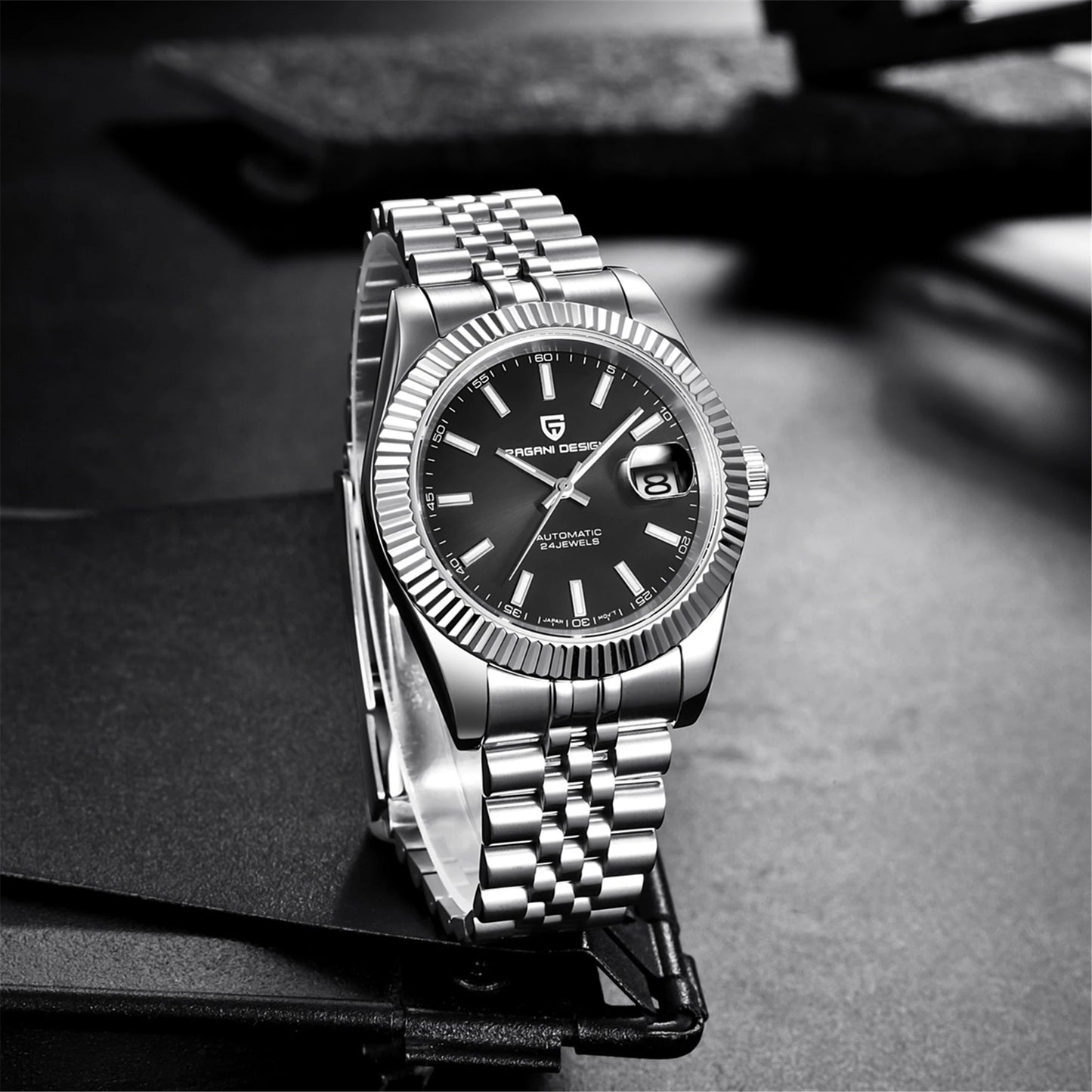 PAGANI DESIGN Man Mechanical Watch Top Brand Luxury Automatic Watch Stainless Steel 100m Waterproof Watch Men Clock Reloj Hombre