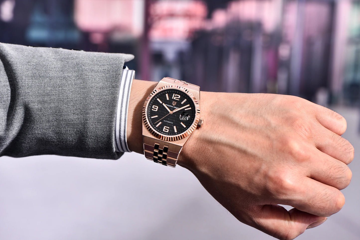 PAGANI DESIGN 3D Rhombus Dial Watches Luxury Automatic Watch Men Stainless steel Mechanical Wristwatch For Gift Box 2025 New