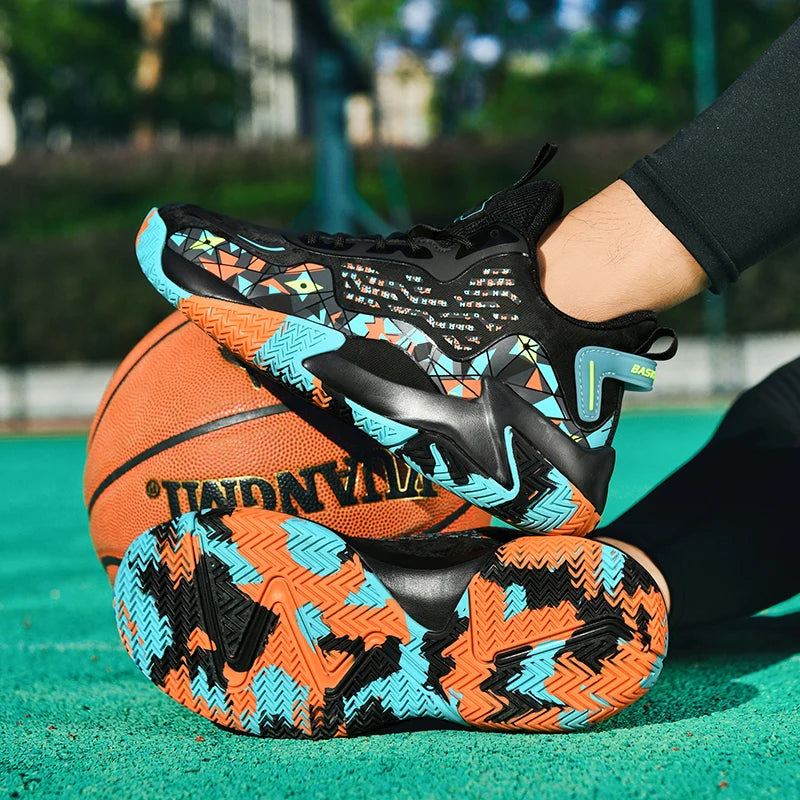 Men's Basketball Shoes Have Strong Jumping Ability Trendy and Versatile Street Style Fashionable and Lightweight