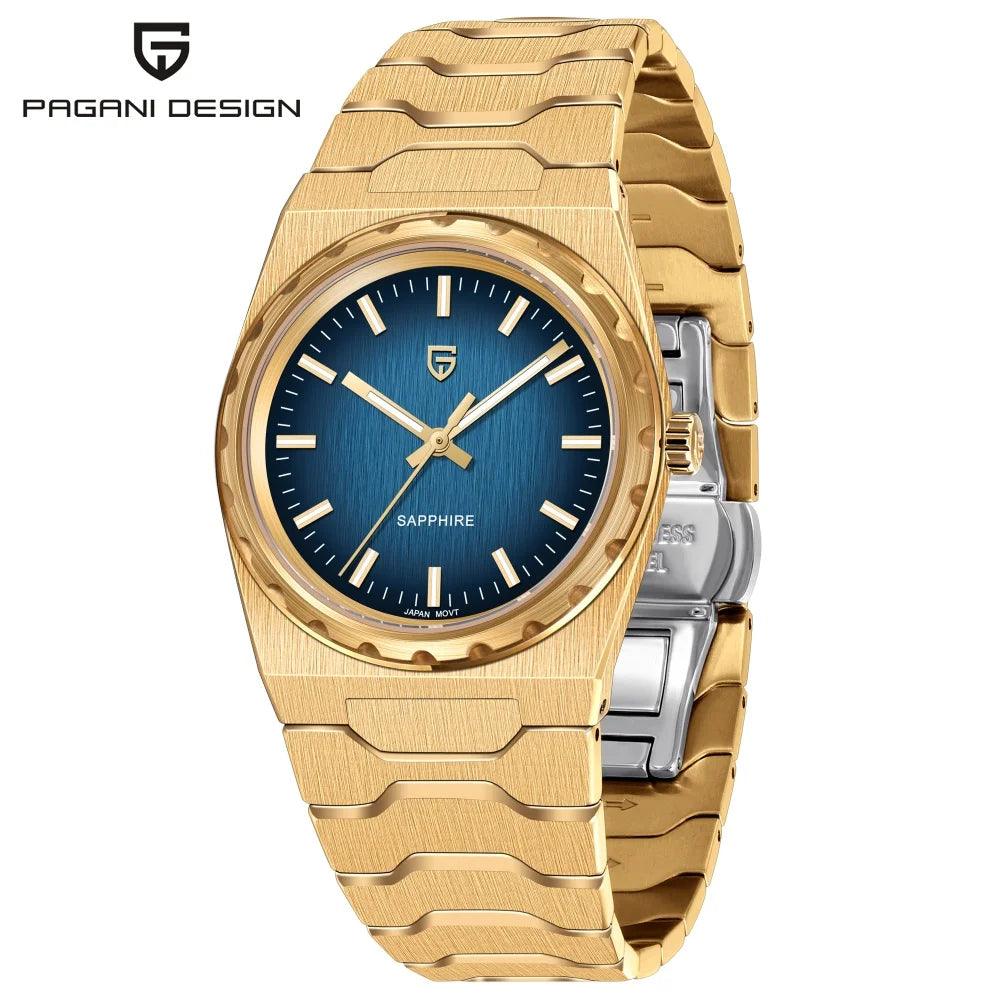 PAGANI DESIGN 2025 New Thin 7mm Fashion Men's Quartz Watch 10Bar Waterproof Stainless Steel Sapphire C3 Upgrade V2 reloj hombre