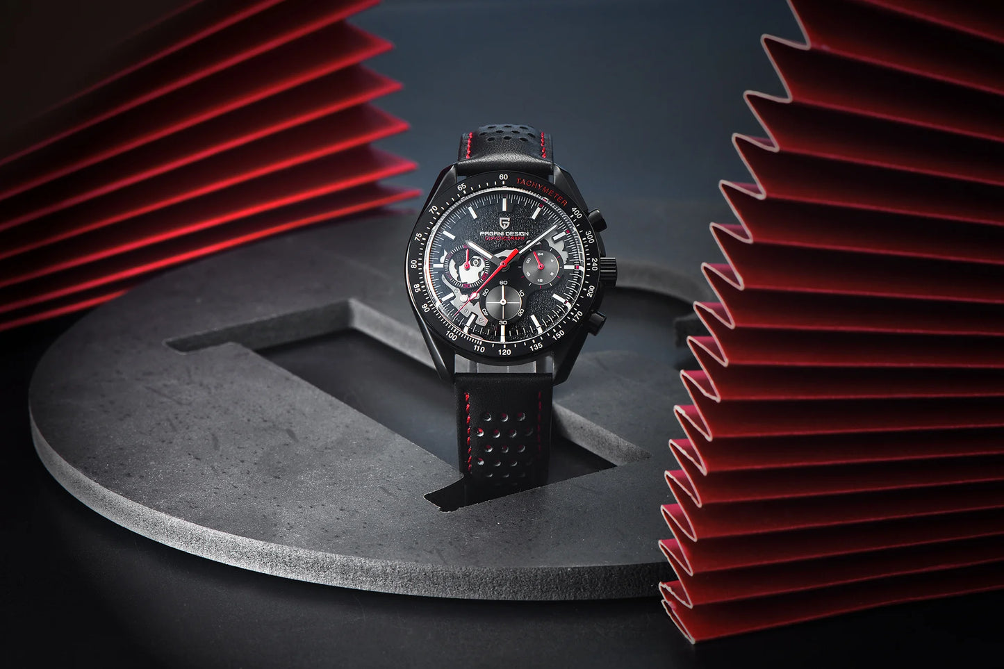 PAGANI DESIGN New 2024 Quartz Men's Watches Moon Top brand Luxury Watch Men Skeleton Sport Chronograph AR Sapphire Wrist Watch