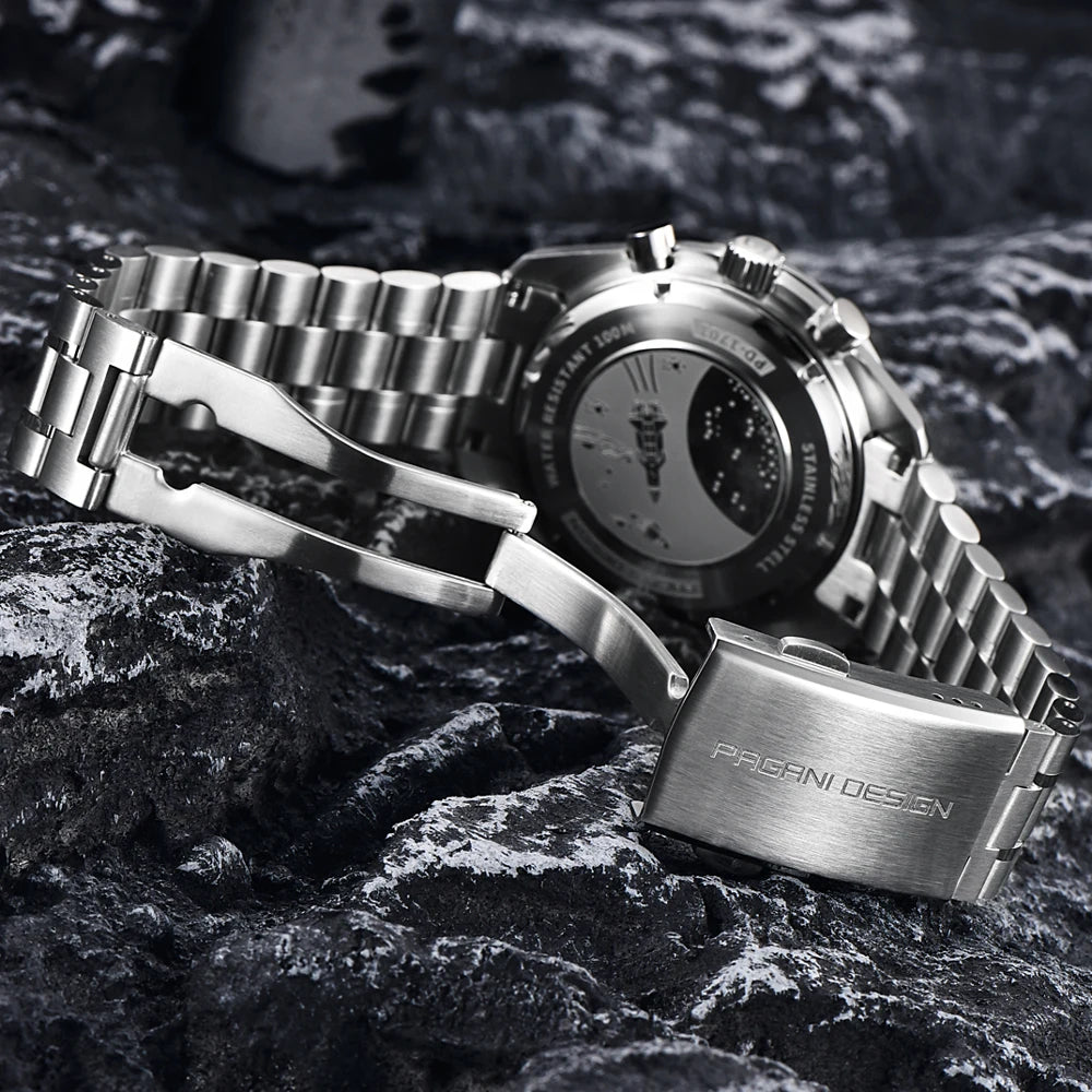 PAGANI DESIGN 2025 Men's Watches Luxury Quartz Watch For Man Chronograph AR Sapphire Mirror Auto Date Wrist Watches Reloj Hombre