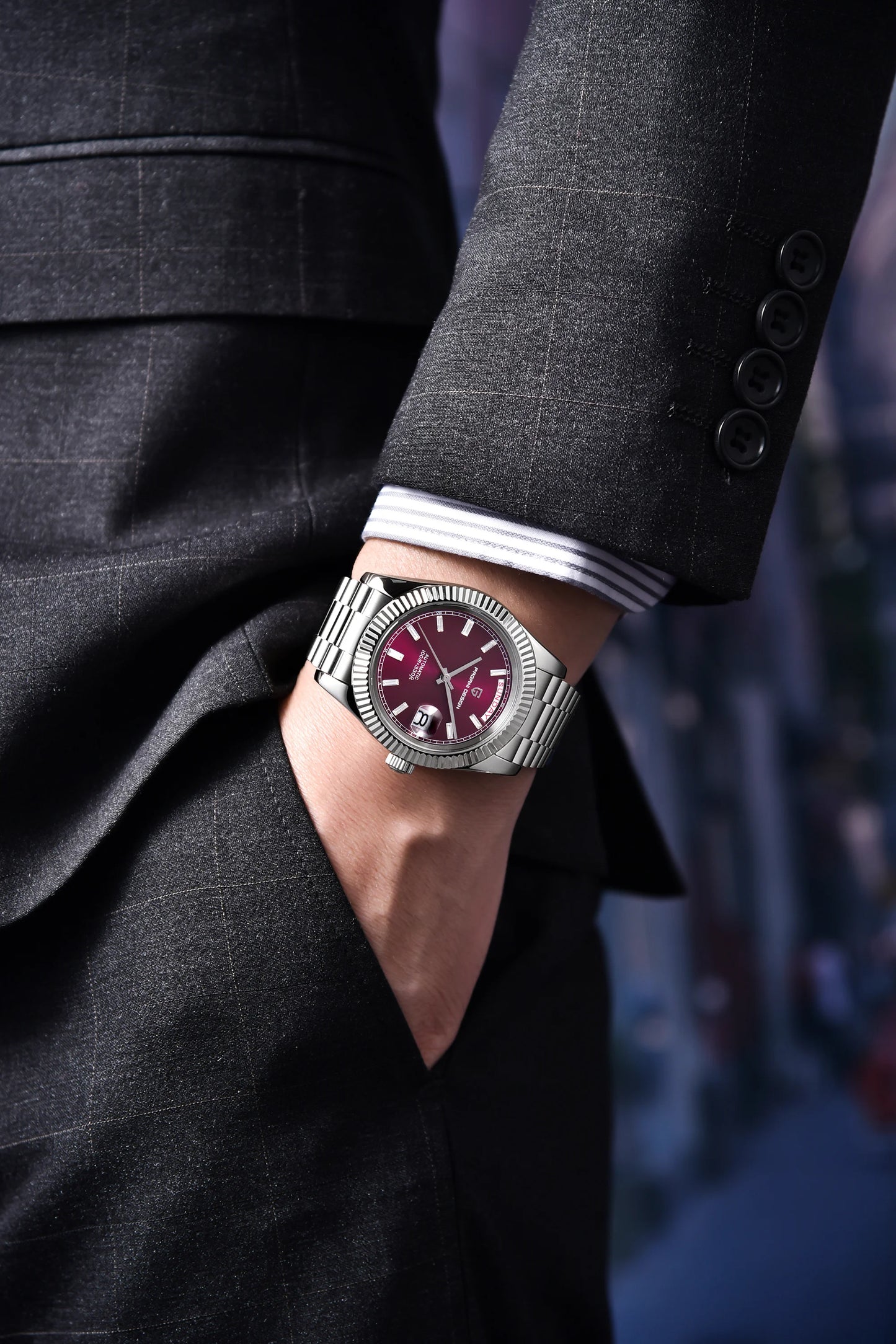 PAGANI DESIGN 2025 New Luxury Rose Gold DD40 Automatic Watch For Men NH36A Mechanical Wristwatch Men Stainless steel Waterproof