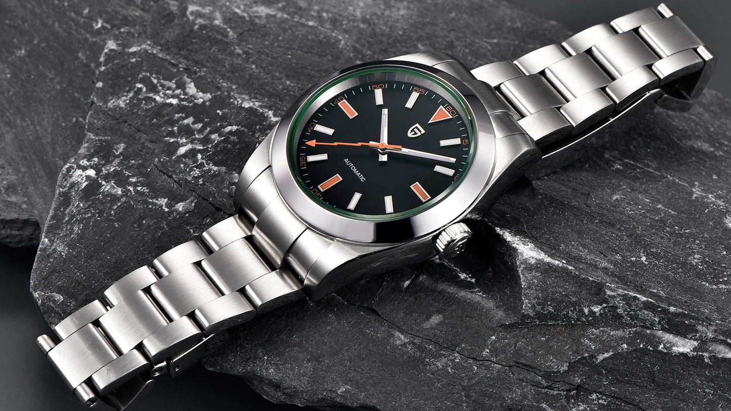 PAGANI DESIGN Men's Watches Luxury Automatic Watch for Men Green Glass Mechanical Watches AR Sapphire glass Wristwatch Men 2025