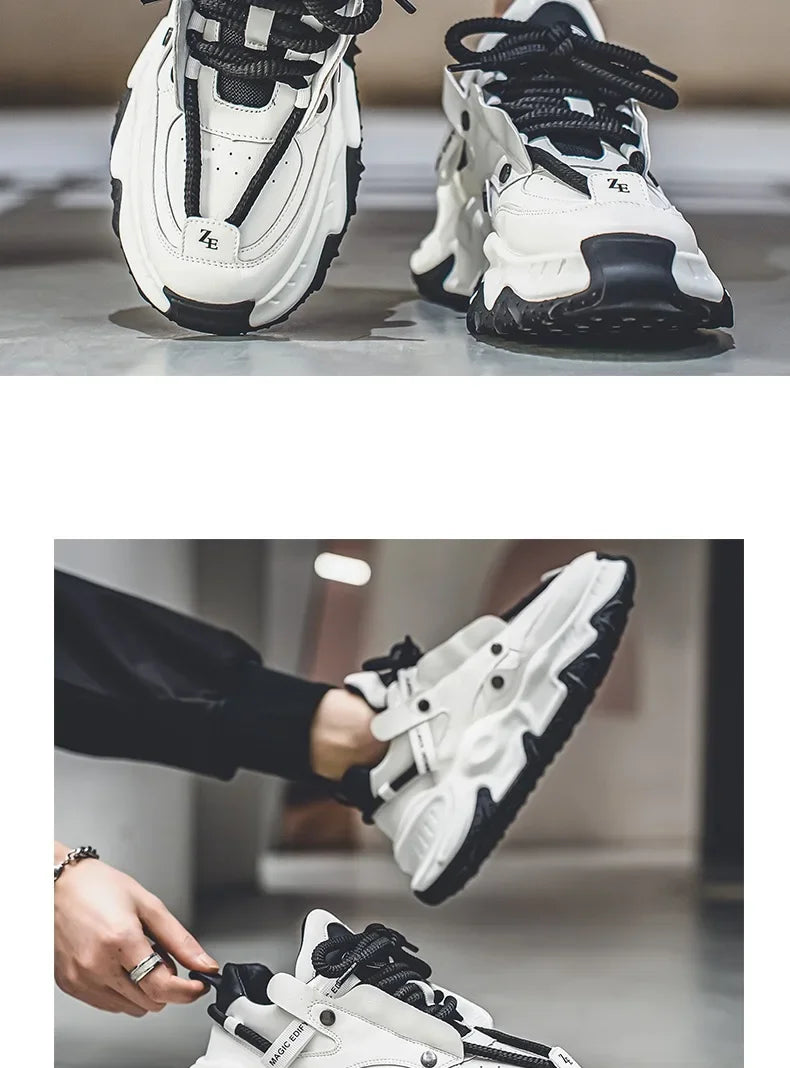 Men's Sneakers Light Luxury Fashion All-match Casual Platform Shoes Outdoor Non-slip Wear-resistant Designer Men Shoe 2025