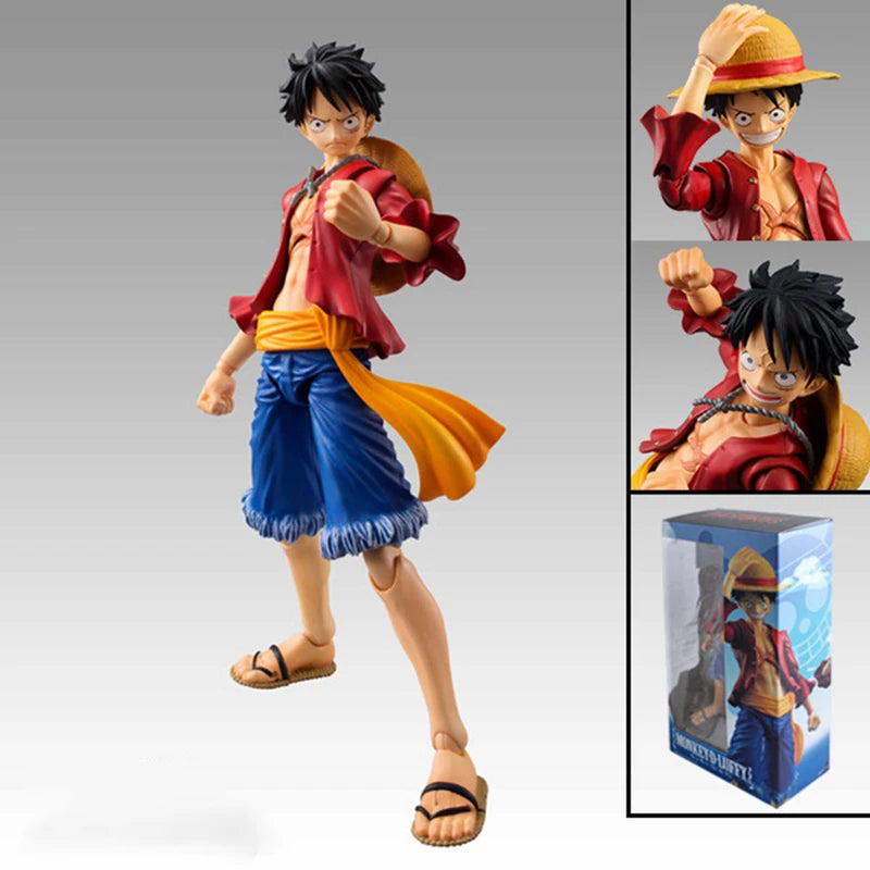 17cm One Piece Anime Figures Straw Hat Monkey D Luffy Variable Articulated Luffy Action Figure Collection Model Ornaments Toys