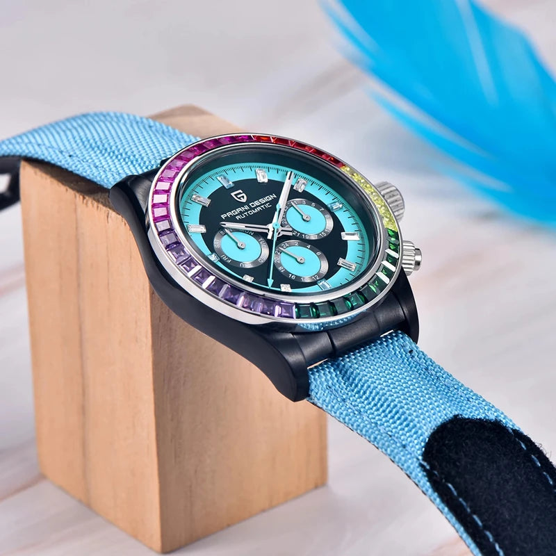 PAGANI DESIGN V2 40MM Rainbow Circle Luxury Men's Mechanical Watch Multifunction Automatic Watch Men's Sapphire Glass Waterproof