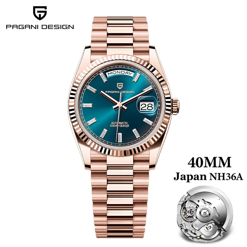 2025 New PAGANI DESIGN Man Watch Luxury Mechanical Watches DD40 Automatic Watches For Man Sports AR Sapphire Mirror Clocks Gifts
