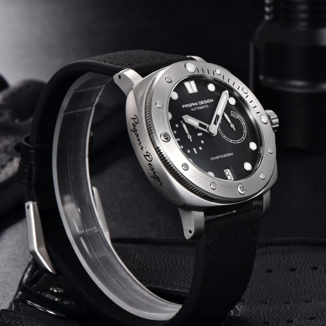 PAGANI DESIGN Men's Watches New Diver Automatic Mechanical Watch Sapphire Stainless Steel Sport 20 Bar Clock Relogios Masculino