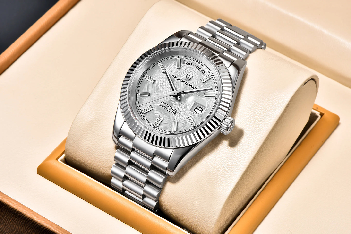 PAGANI DESIGN 2025 New Luxury Rose Gold DD40 Automatic Watch For Men NH36A Mechanical Wristwatch Men Stainless steel Waterproof