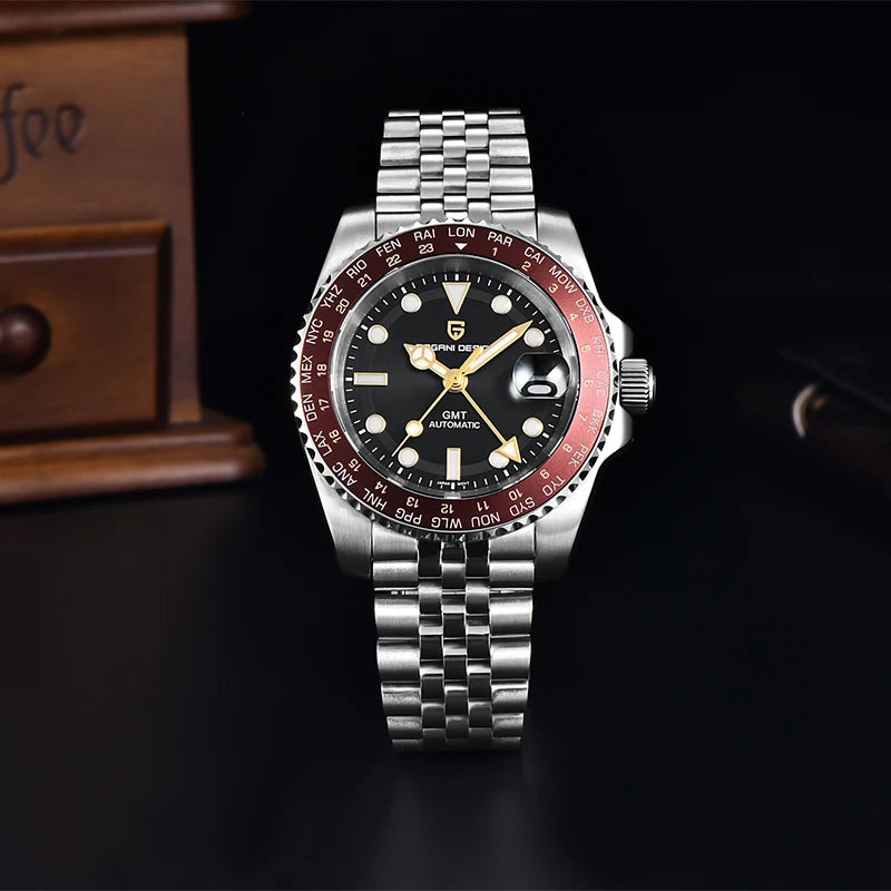 PAGANI DESIGN V4 40MM GMT NH34 Luxury Men's Watches Top Fashion Automatic Mechanical Watches for Men Sapphire Waterproof Clock