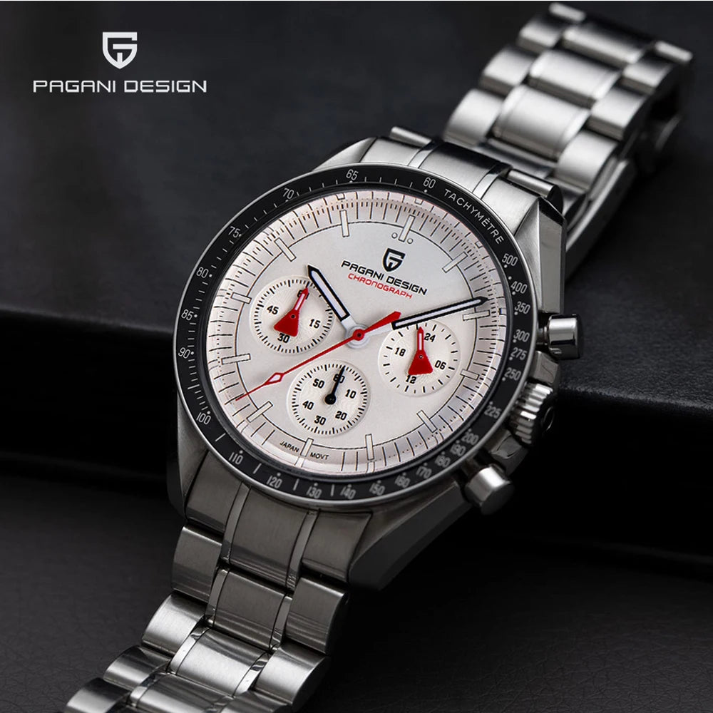 PAGANI DESIGN 2025 Men's Watches Luxury Quartz Watch For Man Chronograph AR Sapphire Mirror Auto Date Wrist Watches Reloj Hombre