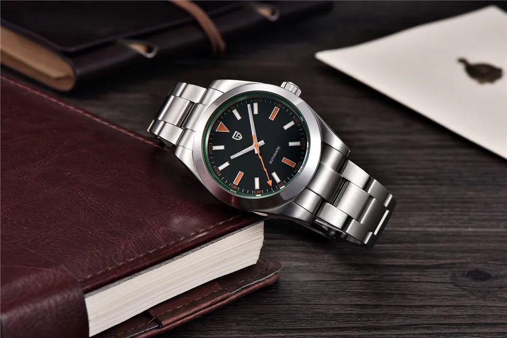 PAGANI DESIGN Men's Watches Luxury Automatic Watch for Men Green Glass Mechanical Watches AR Sapphire glass Wristwatch Men 2025