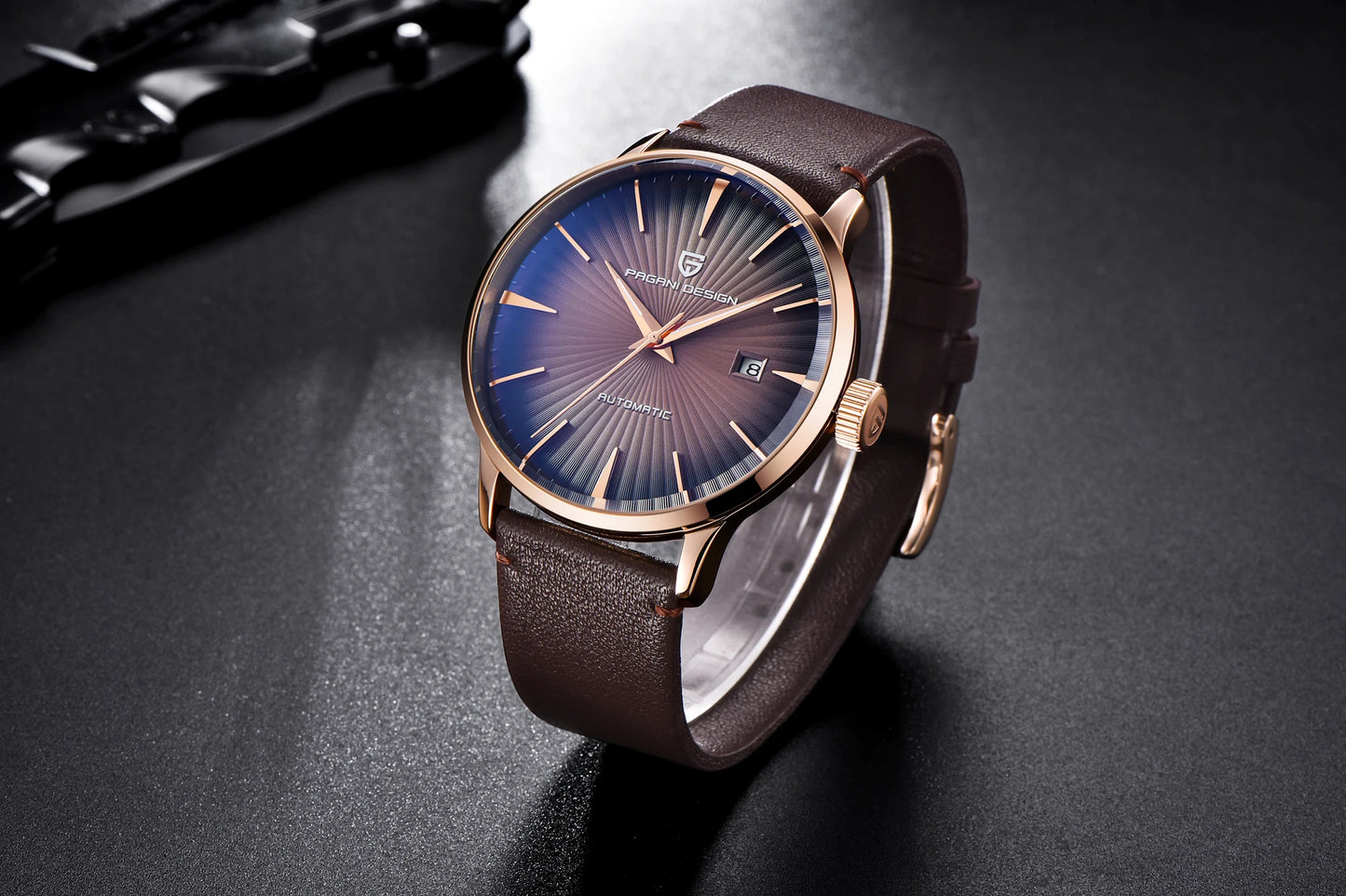 PAGANI DESIGN watch men's luxury retro mechanical watch men's watch gift box leather stainless steel waterproof case men's watch