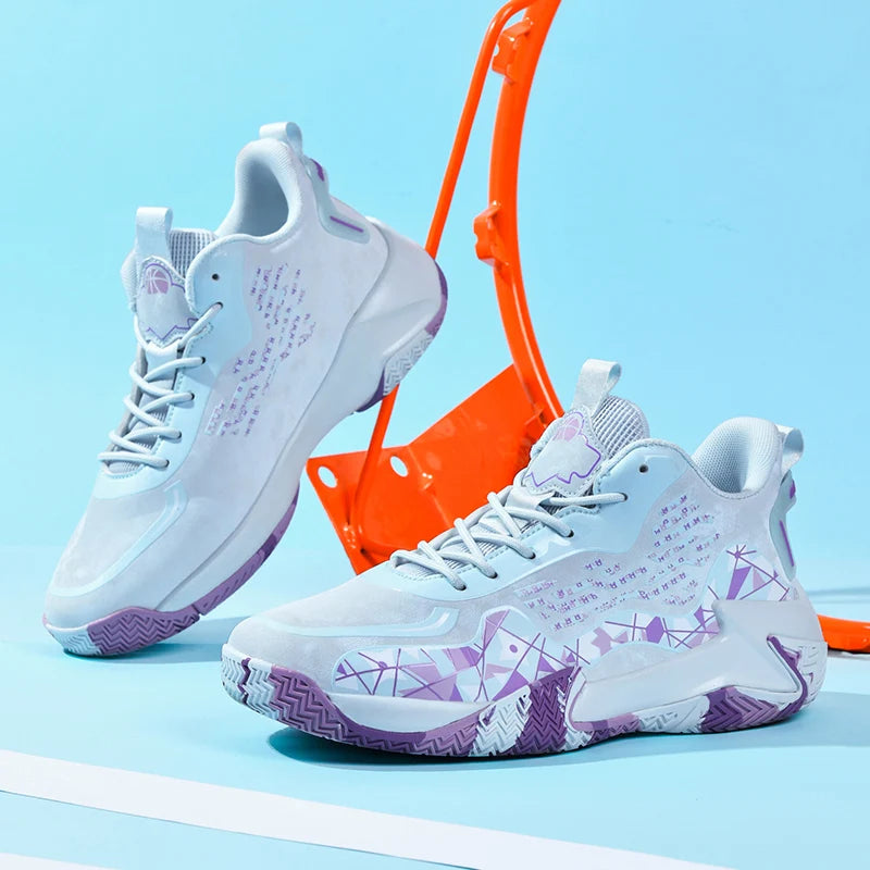 Men's Basketball Shoes Have Strong Jumping Ability Trendy and Versatile Street Style Fashionable and Lightweight