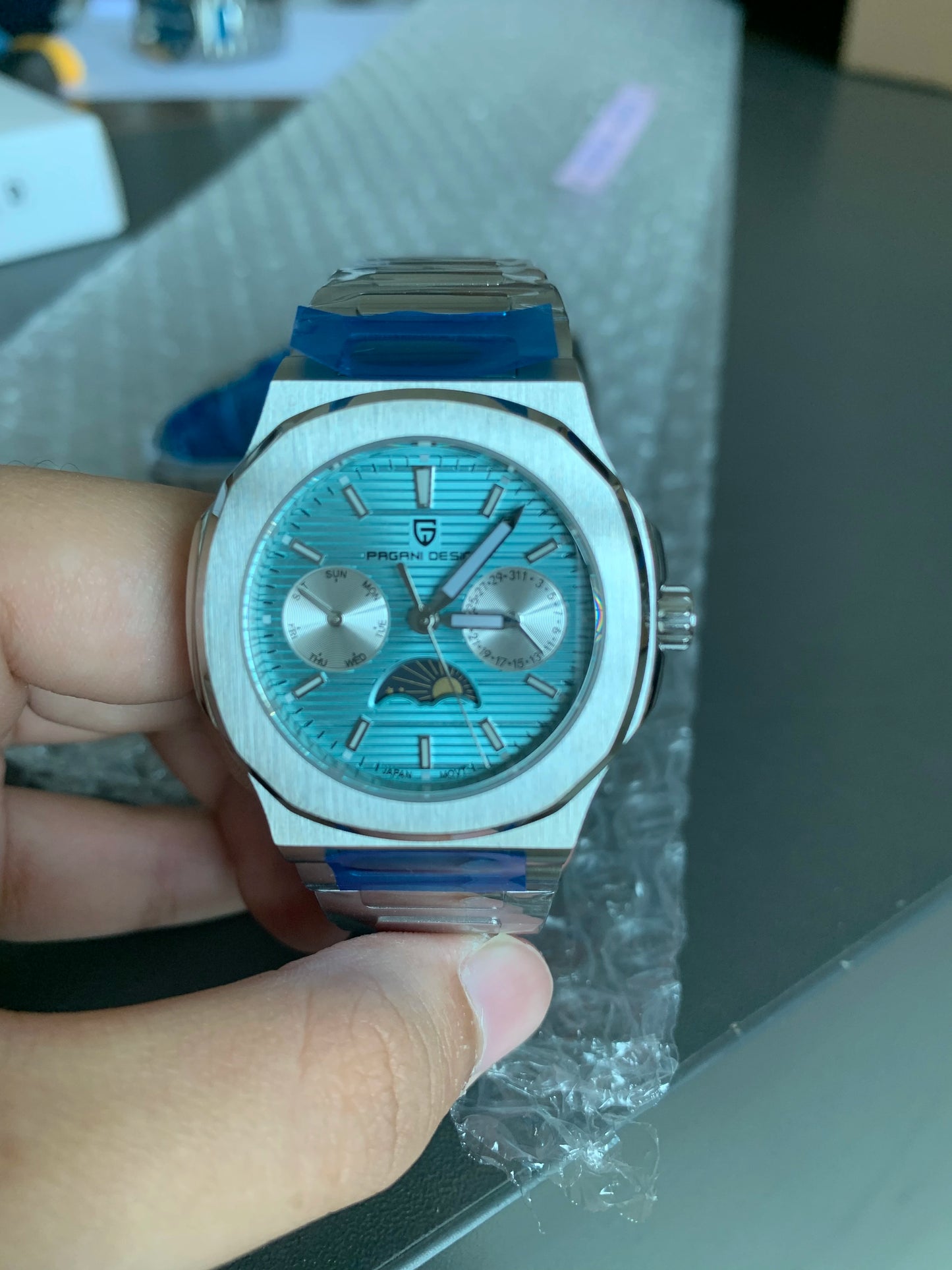 PAGANI DESIGN 2025 New Luxury Quartz Watches For Men Multifunctional Chronograph Moon phase Automatic Date Week Wristwatch Women