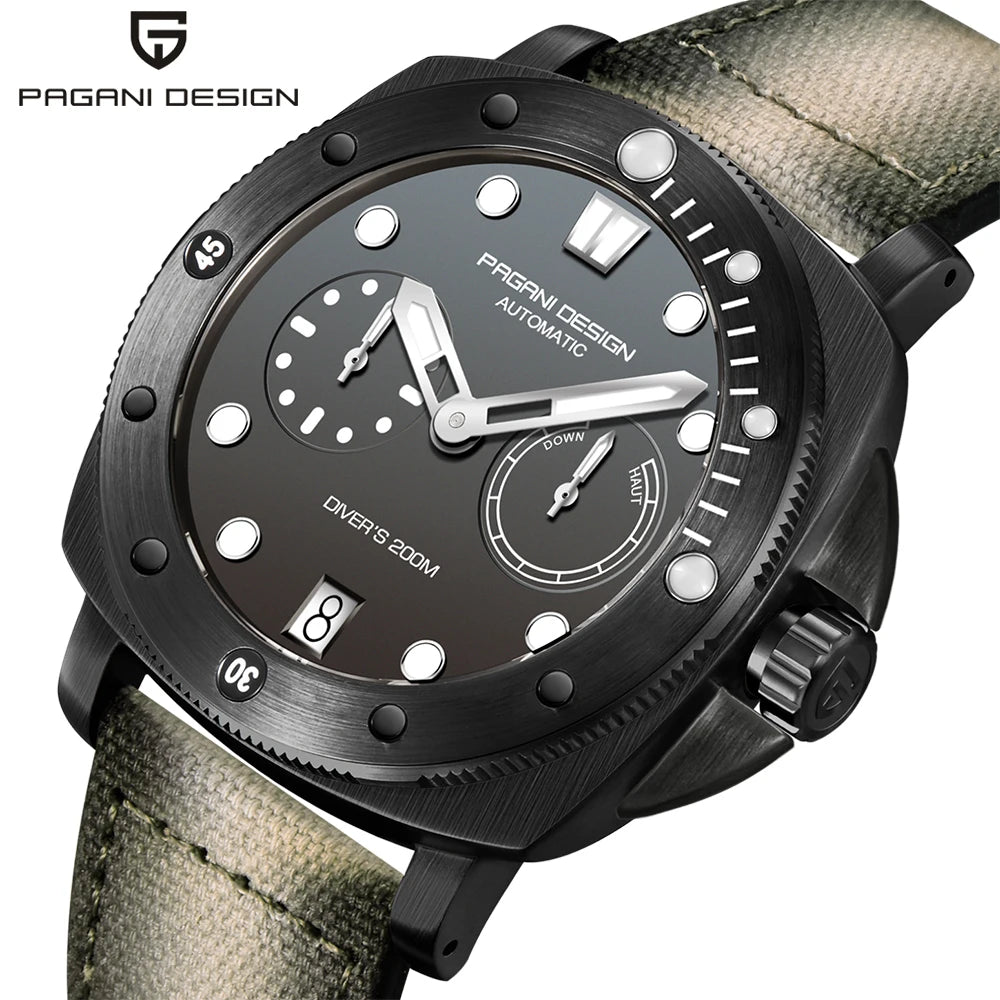 PAGANI DESIGN Mechanical Wristwatches Brand CAL.2C10 watches Sapphire Glass AR coating 200M Waterproof Chrono Clock reloj hombre