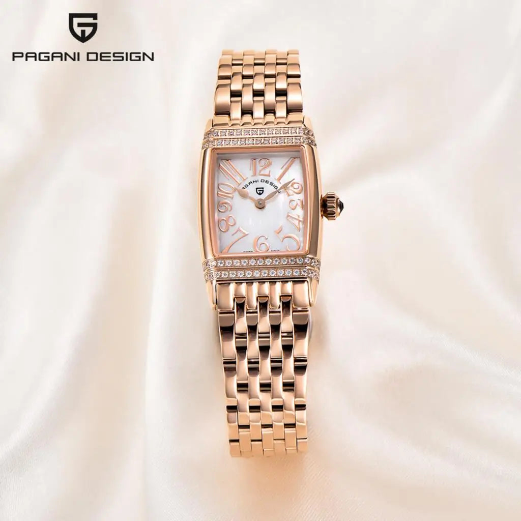 PAGANI DESIGN Women's Quartz Watch Luxury Fashion Sapphire Stainless Steel Waterproof Clock Bracelet Relogio Feminino PD1737