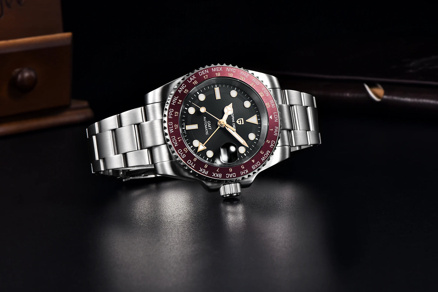 PAGANI DESIGN V4 40MM GMT NH34 Luxury Men's Watches Top Fashion Automatic Mechanical Watches for Men Sapphire Waterproof Clock