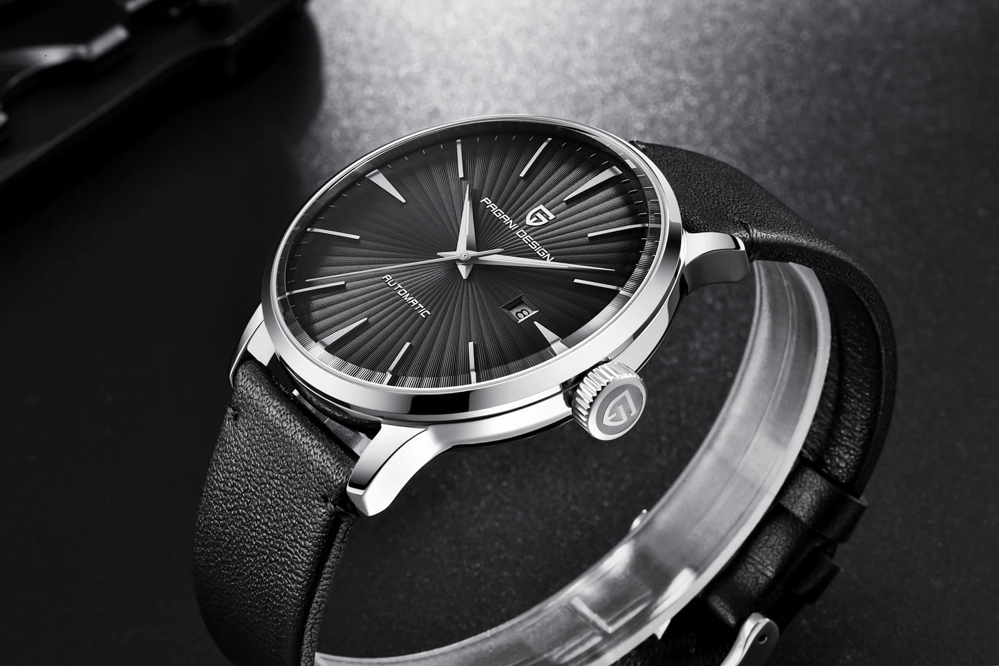 PAGANI DESIGN watch men's luxury retro mechanical watch men's watch gift box leather stainless steel waterproof case men's watch