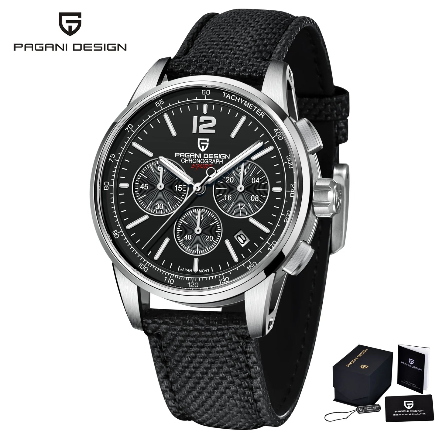 PAGANI DESIGN 2024 New Luxury Fashion Casual Men Quartz Watches VK63 100M Water Resistant Sapphire Glass Stainless Steel Watches
