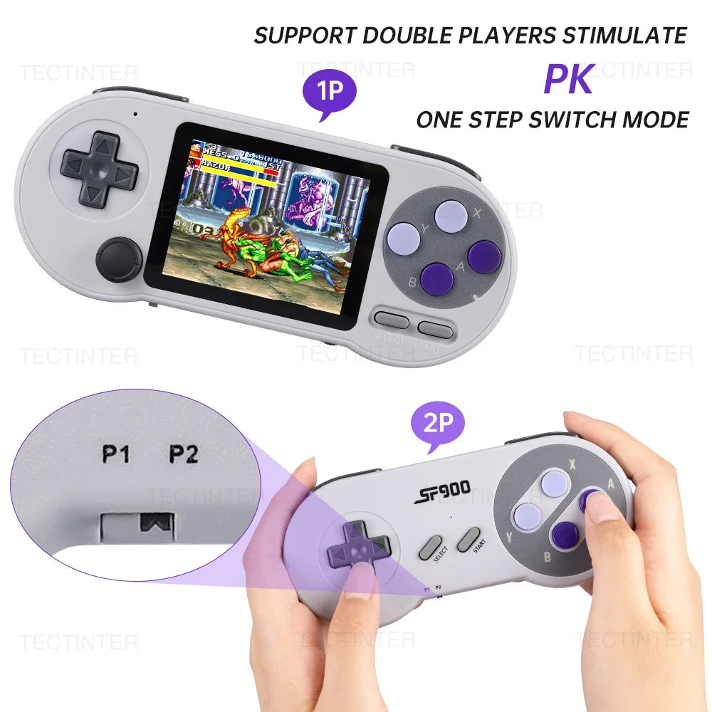 SF2000 3 inch IPS Screen Handheld Game Player Portable Video Game Console Built-in 8000+ Games Retro TV Game Player AV Output