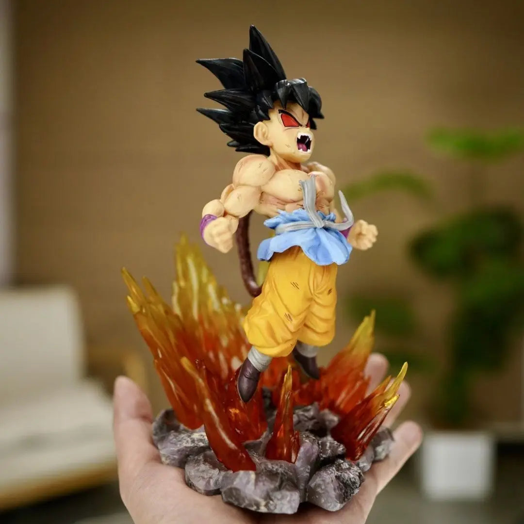 19CM Anime Dragon Ball Son Goku Figure Red Eye Model Doll Dragon Ball Toy Action Figure PVC Sitting Position Earth Dragon Ball