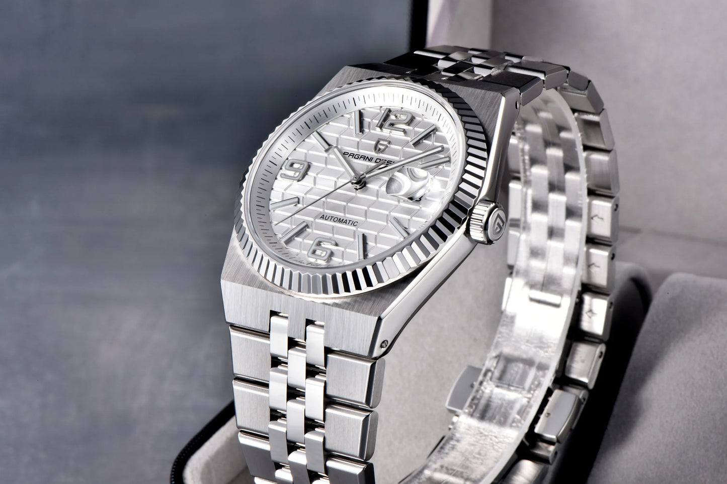 PAGANI DESIGN 3D Rhombus Dial Watches Luxury Automatic Watch Men Stainless steel Mechanical Wristwatch For Gift Box 2025 New