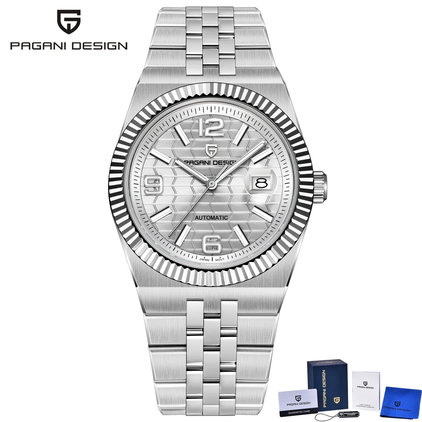 PAGANI DESIGN 3D Rhombus Dial Watches Luxury Automatic Watch Men Stainless steel Mechanical Wristwatch For Gift Box 2025 New