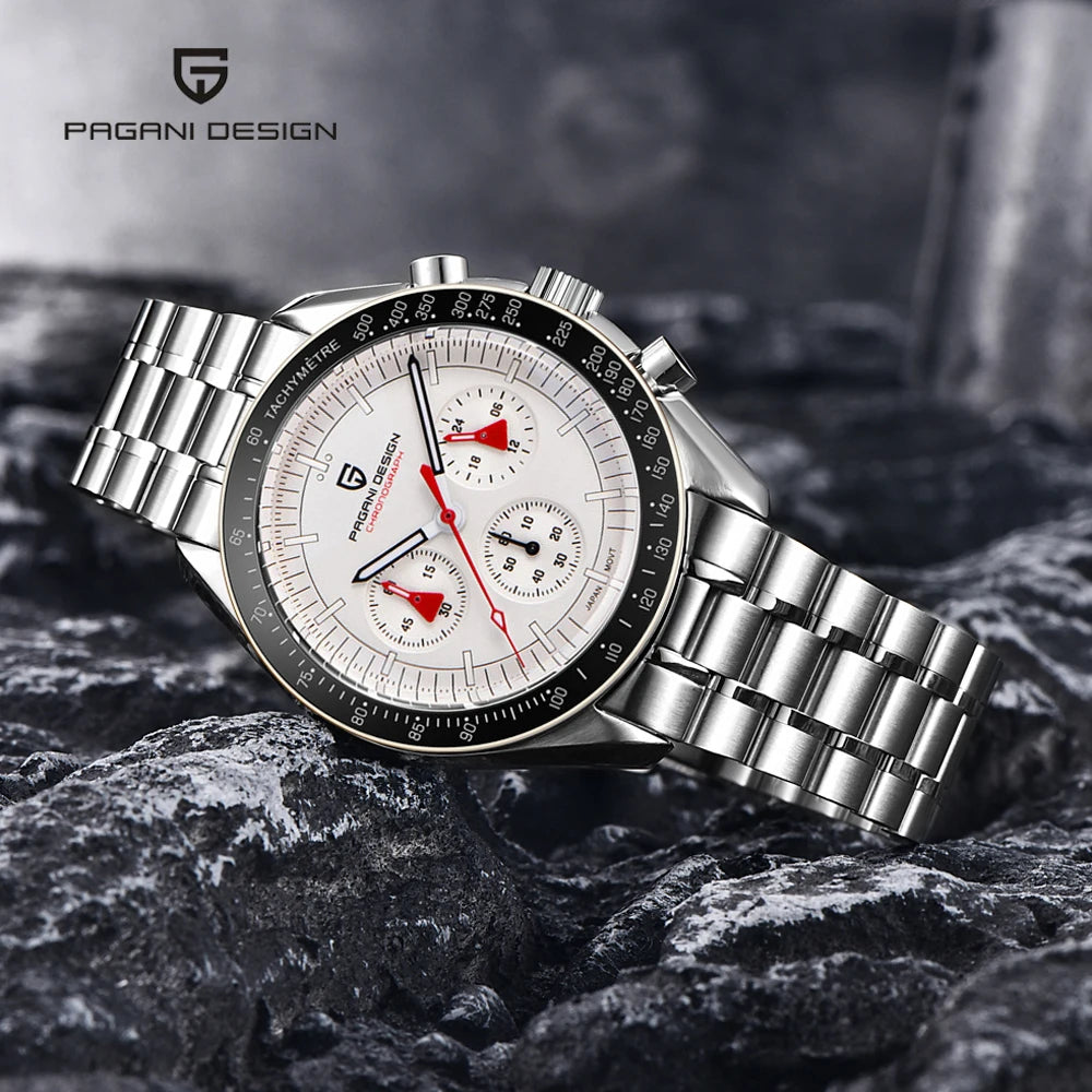 PAGANI DESIGN 2025 Men's Watches Luxury Quartz Watch For Man Chronograph AR Sapphire Mirror Auto Date Wrist Watches Reloj Hombre