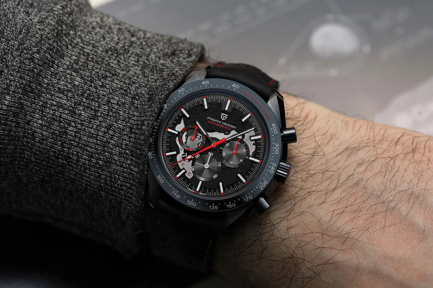 PAGANI DESIGN New 2024 Quartz Men's Watches Moon Top brand Luxury Watch Men Skeleton Sport Chronograph AR Sapphire Wrist Watch