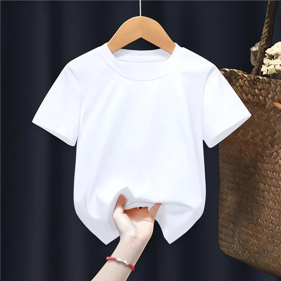KPop Demon Hunters New T-shirt Pants Set Girls Summer Clothing Kawaii Smile Face Short Sleeve Outfits Kids Tee Top Pajamas Gift