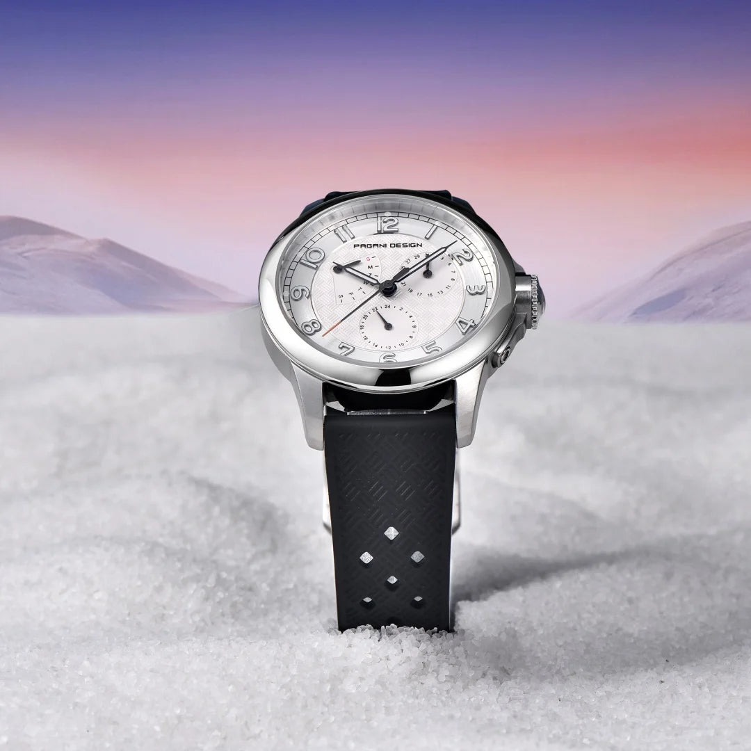 PAGANI DESIGN 2024 New Men's Quartz Watches VH88 Multifunction Stainless Steel Sapphire Business Sport Clock Watch for Men