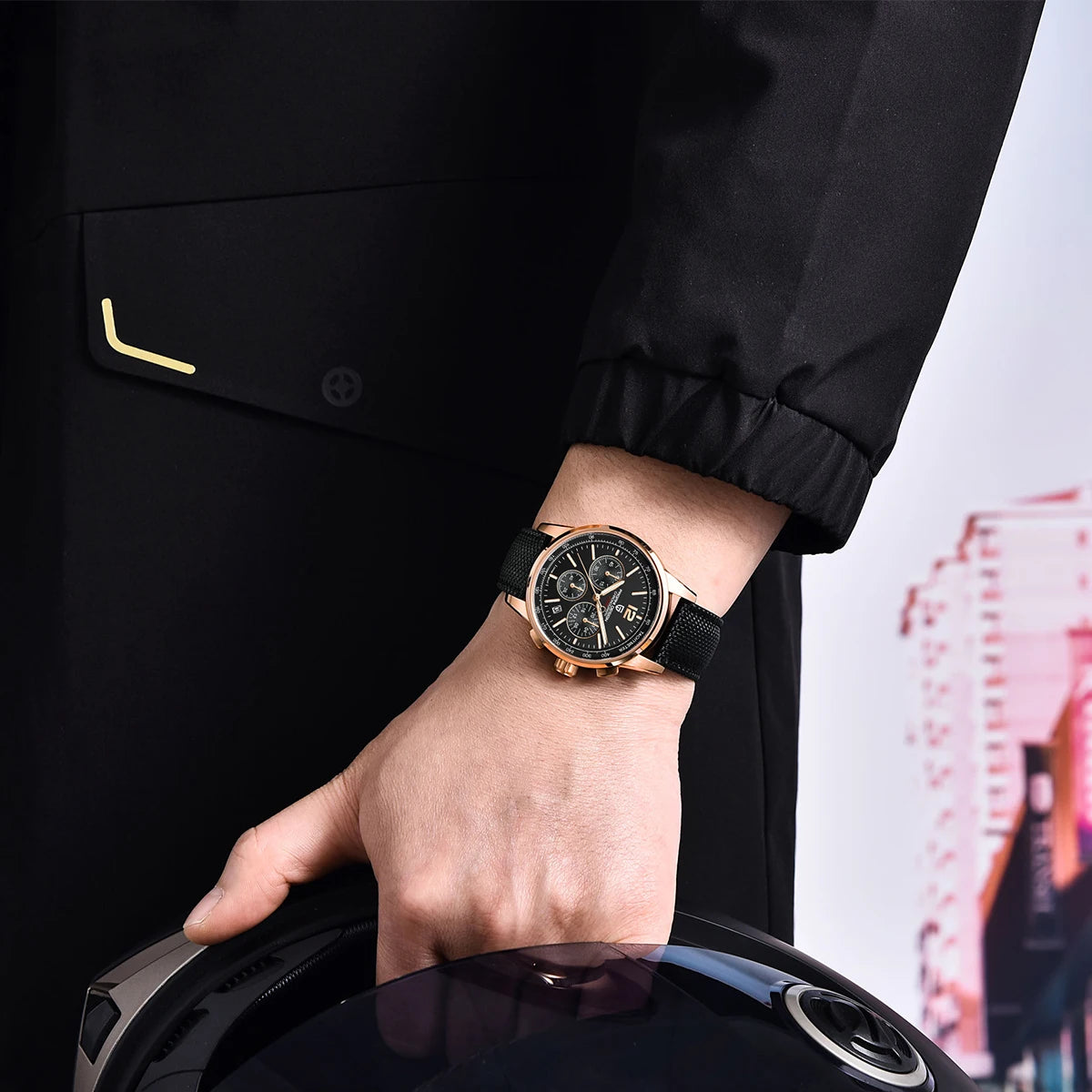 Pagani Design's new 41mm men's multifunctional quartz watch, sapphire crystal chronograph, VK63 men's watch