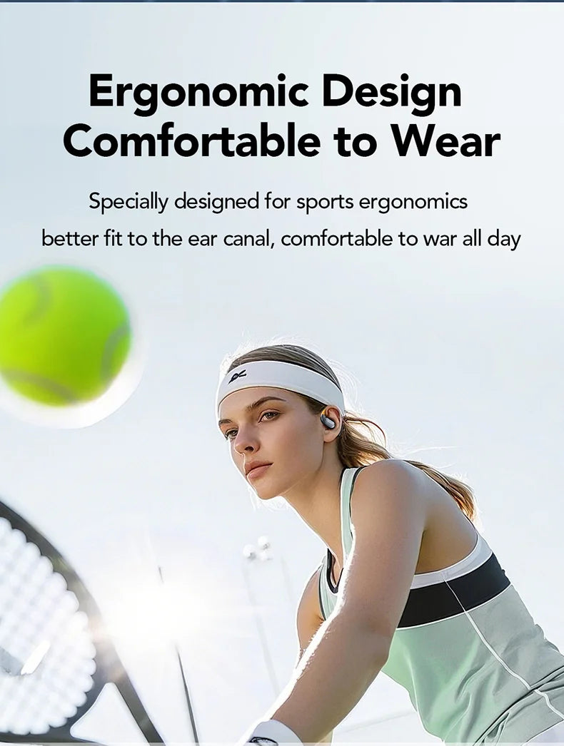 【HTC NE27】 Bluetooth Earphones AI OWS Sports Headphones LCD Screen Wireless Headphones Glowing Earhook Translator Earbuds