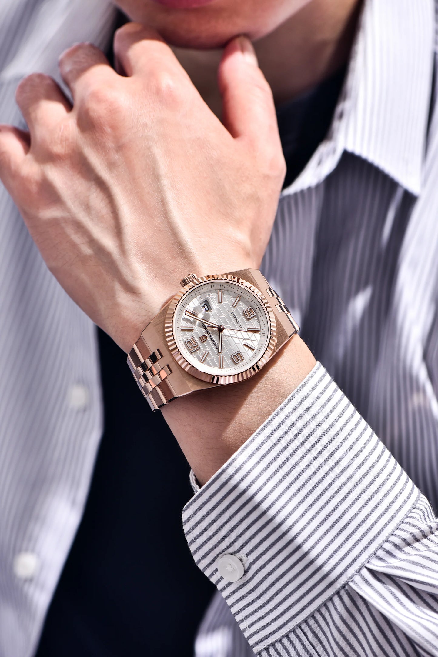 PAGANI DESIGN 3D Rhombus Dial Watches Luxury Automatic Watch Men Stainless steel Mechanical Wristwatch For Gift Box 2025 New