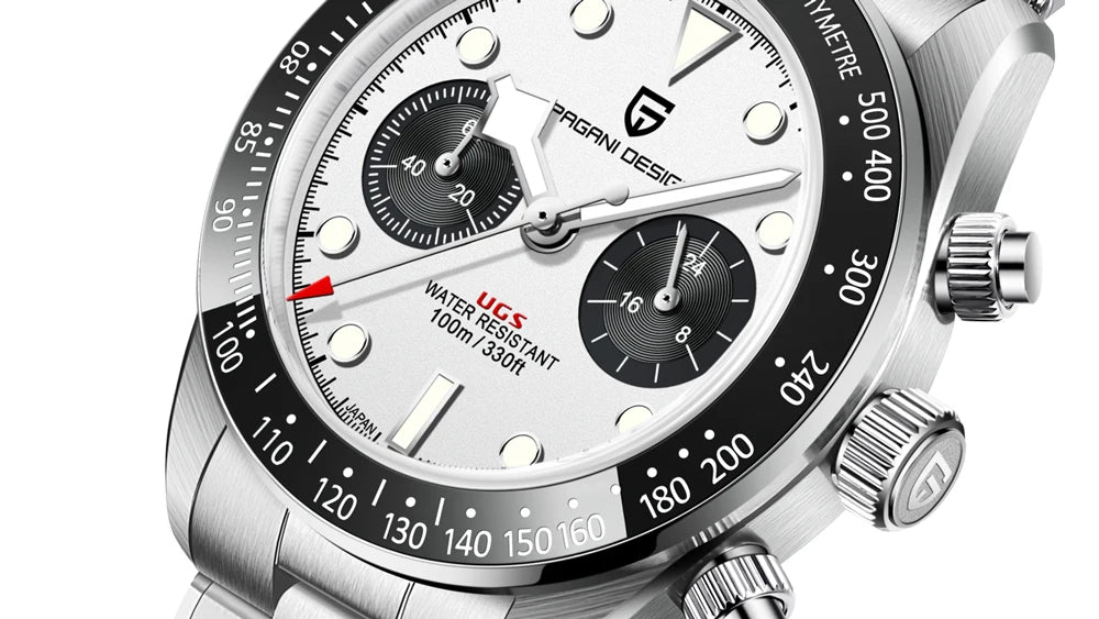 PAGANI DESIGN 2024 New BB Panda Retro Sport Chronograph Luxury Quartz Watch For Men Sapphire mirror 10Bar Waterproof Wrist Watch