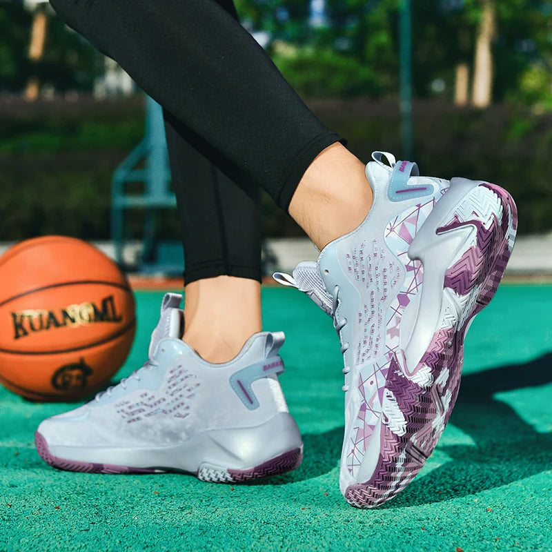Men's Basketball Shoes Have Strong Jumping Ability Trendy and Versatile Street Style Fashionable and Lightweight
