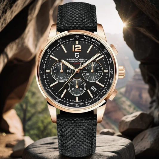 Pagani Design's new 41mm men's multifunctional quartz watch, sapphire crystal chronograph, VK63 men's watch