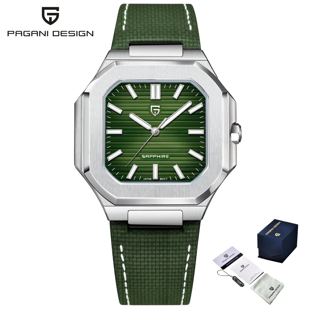 PAGANI DESIGN 2025 Men's Luxury Watch Mechanical Chronograph Quartz Movement Stainless Steel Waterproof Sapphire Crystal