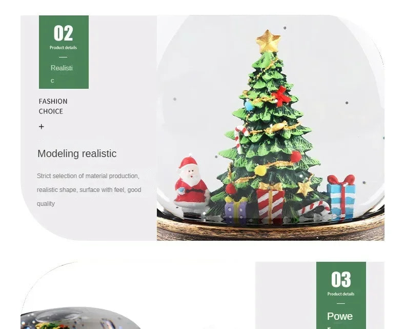 Christmas Easter Carnival Decorations Wind Lights Music Boxes Crystal Balls Santa Claus Tree Lights Ornaments Christmas Gifts