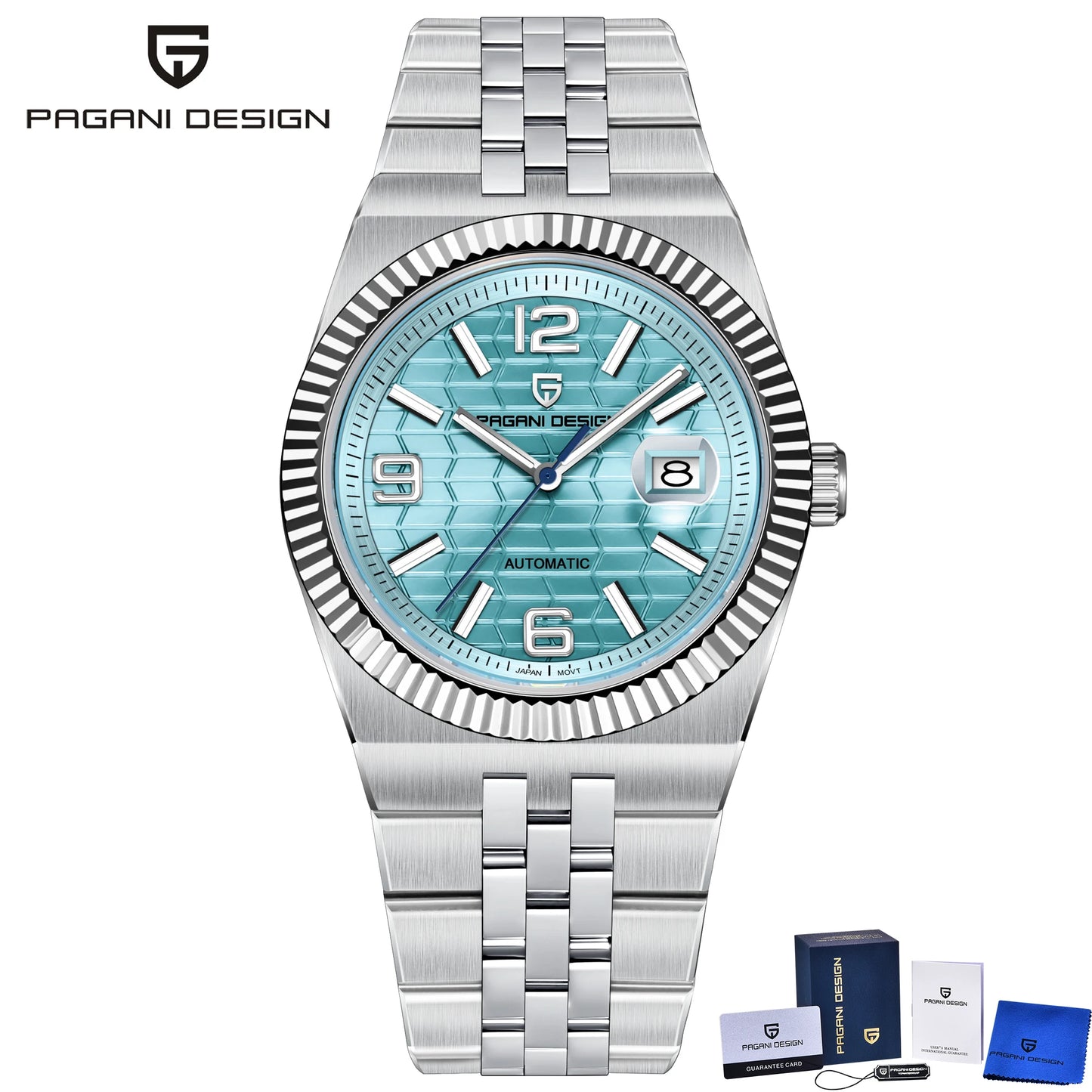 PAGANI DESIGN 3D Rhombus Dial Watches Luxury Automatic Watch Men Stainless steel Mechanical Wristwatch For Gift Box 2025 New