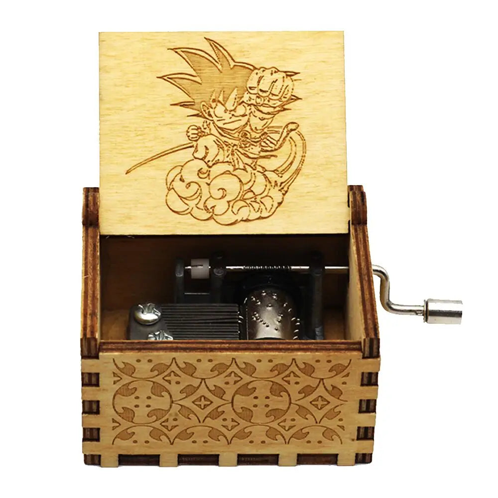 Top Sale Dragon Ball Wood Hand Crank Music Box Dragon Ball Christmas Gift Birthday Gift New Year Gift