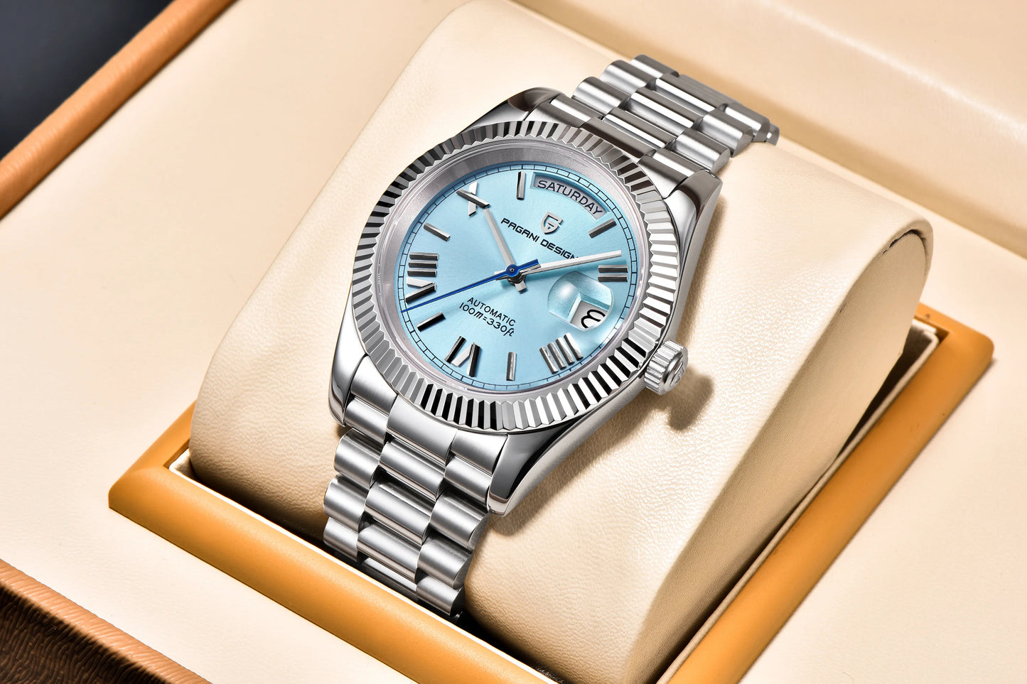 PAGANI DESIGN 2025 New Luxury Rose Gold DD40 Automatic Watch For Men NH36A Mechanical Wristwatch Men Stainless steel Waterproof