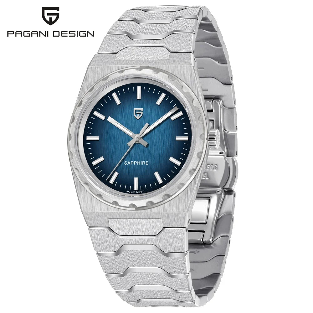PAGANI DESIGN 2025 New Thin 7mm Fashion Men's Quartz Watch 10Bar Waterproof Stainless Steel Sapphire C3 Upgrade V2 reloj hombre