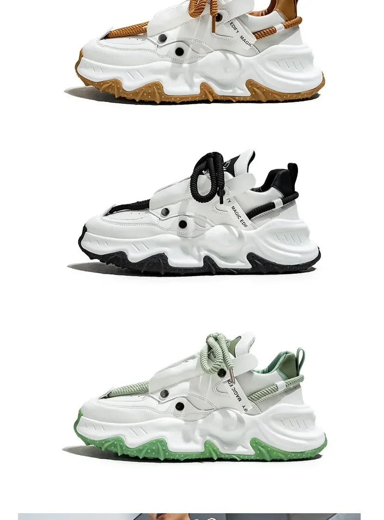 Men's Sneakers Light Luxury Fashion All-match Casual Platform Shoes Outdoor Non-slip Wear-resistant Designer Men Shoe 2025
