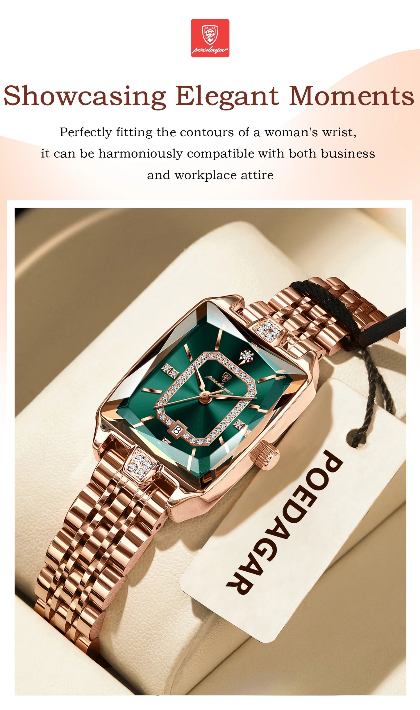 POEDAGAR Luxury Brand Ladies Wristwatch Waterproof Stainless Steel Date Women Watch Casual Fashion Quartz Women’s Watches Reloj